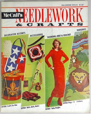McCalls Needlework Crafts Magazine Vtg Fall Winter 1972 Crochet Sweater Patterns