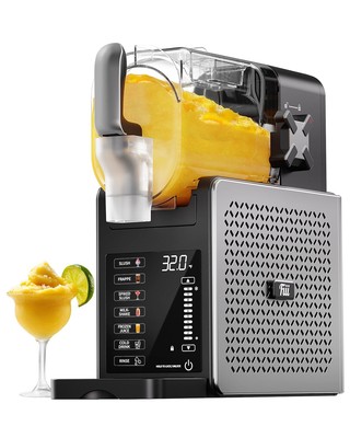 Fiii Slushie Machine 92 oz, Slushy for Home, 6 Preset Black Silver 