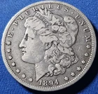 A 1894-O Morgan Silver Dollar - 90% US Coin Better Date