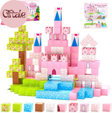 Updated Magnetic Blocks-Princess Castle, Creative Magnetic Building Blocks Toddl