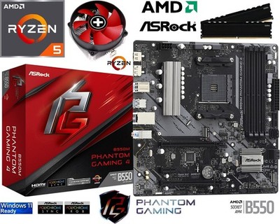PC Aufrüstkit AMD Ryzen 5 3600 bis 32GB DDR4 mit TPM 2.0 ASRock B550M Gaming