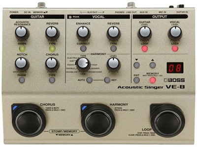 BOSS VE-8 Acoustic Singer Guitar Vocal Multi Effect Processor japan
