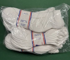 Physicians Choice Diabetic Socks Size 10-13, 12 Pairs, White, Ankle Length New