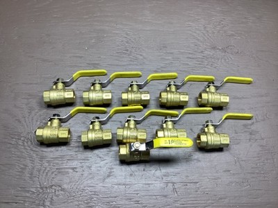 Lot of 11 NEW Plastic Process Equipment Inc. 1/2in NPT Brass Ball Valves