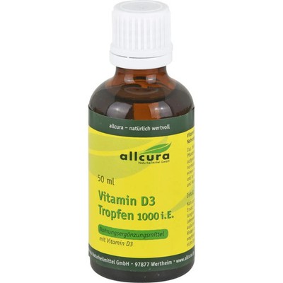 VITAMIN D3 TROPFEN 1000 I.E. 50 ml PZN 13427421