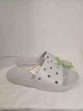 Crocs Unisex/Adult Grey Classic Slide V2 Sandal White US M 6 W8 UK M5/W6