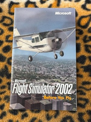 Microsoft Flight Simulator 2002 Before You Fly Instruction Manual No Discs