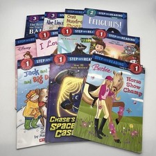 Lot of 11 Step Into Reading Books Levels 1 2 3 Paw Patrol Barbie TMNT Princesses