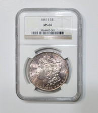 1881-S Morgan Silver Dollar NGC MS-66 #3864482-001 San Francisco Silver $1 Coin