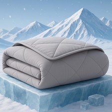 ZonLi Cooling Blanket for Hot Sleepers, 90"x90" Queen, Q-Max 0.5 Lightwei