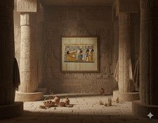 X Large Handmade Egyptian Papyrus with vivid color designs.