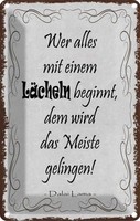 Blechschild 18X12 Cm Wer Alles Mit LäCheln Beginnt Dekoration Spruch Zitat Deko