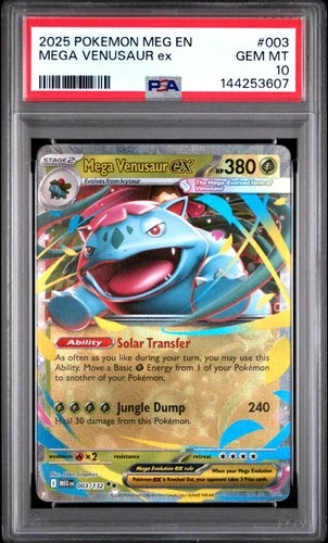 2025 POKEMON MEG EN-MEGA EVOLUTION #003 MEGA VENUSAUR EX PSA 10