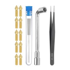 3D Nozzles Kit, 10pcs k1 Brass Nozzles 0.4mm, Nozzle Cleaning Needles