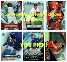 2019 Bowman + Bowman Chrome INSERTS Your Choice $2 or 2 Card Minimum YOU PICK!