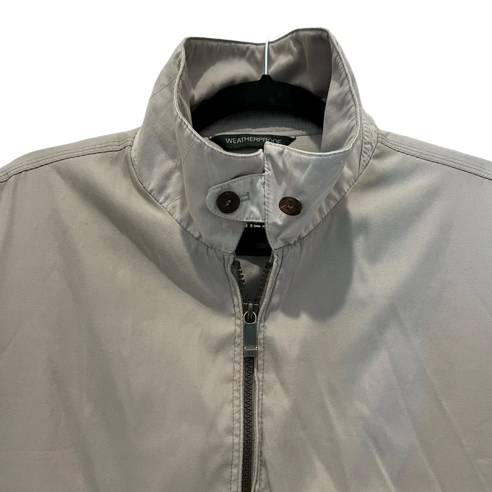 WEATHERPROOF Men's Bomber Jacket Sz M Khaki Tan Athleisure Golf Lightweight - Image 2 of 4