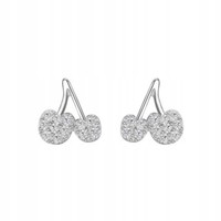 Fraise Ohrringe Silber 925 Kirsche Sterlingsilber Ohrstecker S925
