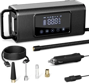 Tire Inflator Portable Air Compressor 150PSI DC 12V 15600Mah Air Pump Car Tires