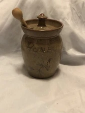 Jugtown Ware North Carolina Pottery Honey Jar With Lid 