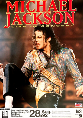 MICHAEL JACKSON 1992 FRANKFURT - orig. Concert Poster - Konzert Plakat - A1 xx