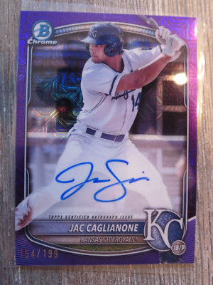 2025 Bowman Mega Box Jac Caglianone Purple Mojo Auto /199 BMA-JC