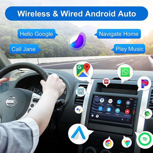2Din Car Radio Stereo Non DVD Player Carplay Android Auto BT 5.0 USB AUX+Camera - Picture 5 of 16
