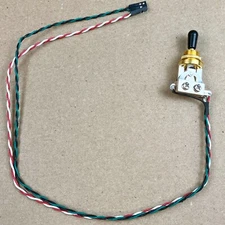Solderless Prewired for EMG Quick Connect GOLD 3 Way Toggle Switch 16"