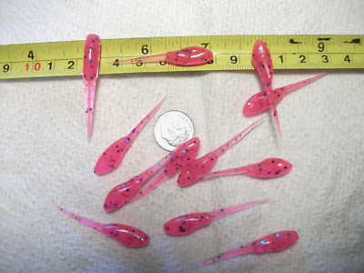 100-1 3/4'' CRAPPIE-PANFISH-SOFT plastic GRUBS-STINGER-JIG-SCENT-MINNOW-LURE-FISH
