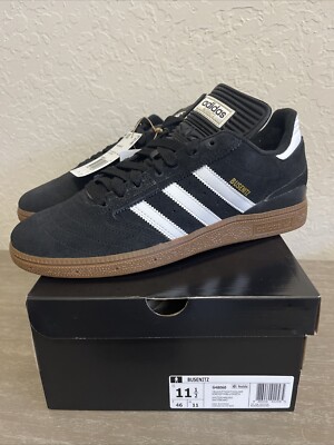 Adidas Busenitz Skate Shoe Men s Size 11.5 Black & Gum Sole New