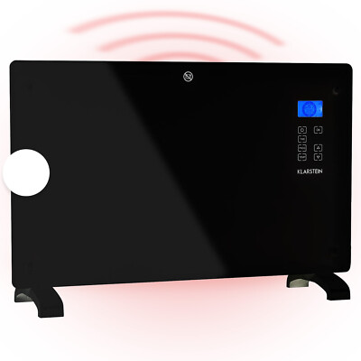 Electric Convection Heater Thermostat Timer 2000w 30m² Wall Mount 