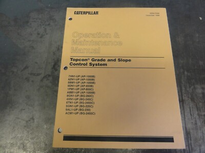 Caterpillar CAT Topcon Grade Slope Control System Operation Manual   KEBU7009