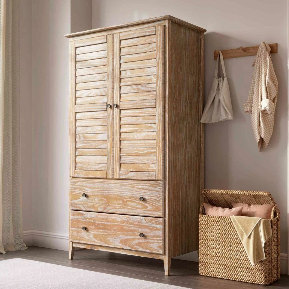 Modern Farmhouse Armoire Wardrobe Closet Dresser Storage Organizer