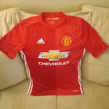 Manchester United FC Red Youth Jersey XL Red Adidas Climacool soccer