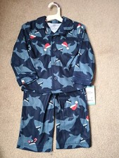 Carter's Just One You Blue shark Toddler top and Button Pajamas 2T NWT