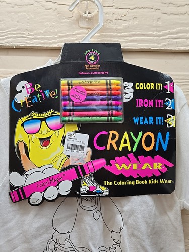 The Coloring Book Kids Crayon Wear Bunny T-Shirt 90s 5T NEW RARE - Picture 2 of 16