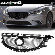Black Front Bumper Mesh Hood Grille Grill Fit For 2014-2016 Mazda 6 Atenza 2.5l