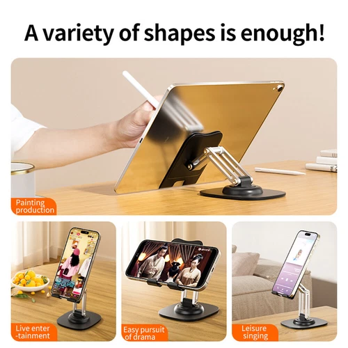 Support de téléphone portable réglable support de station d'accueil de bureau pour iPad iPhone tablette Kindle - Photo 10 sur 13