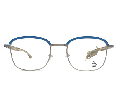 Penguin Eyeglasses Frames THE FERGUSON GM Gunmetal Blue Brown Square 50-20-140