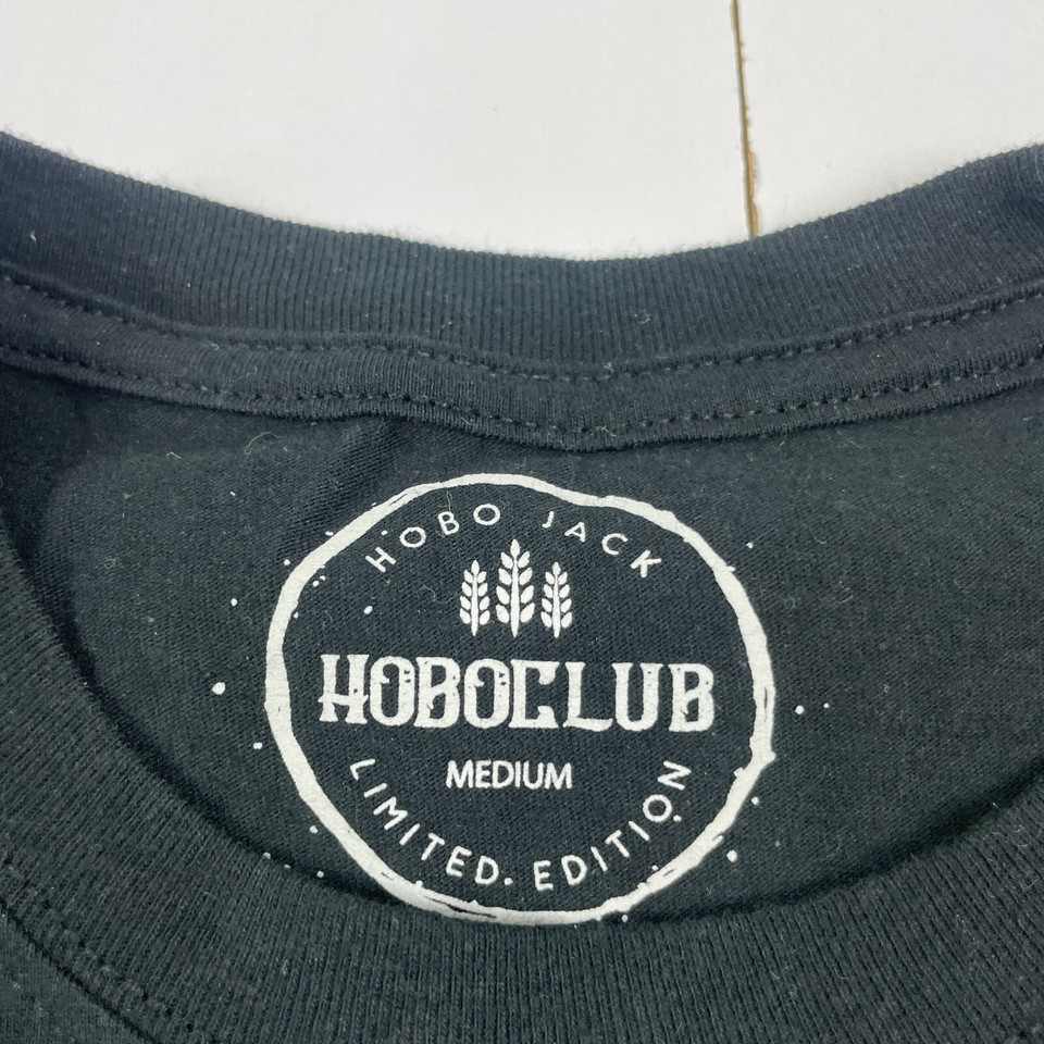 HOBO JACK TShirt Medium Black Mens Logo Regular Fit The