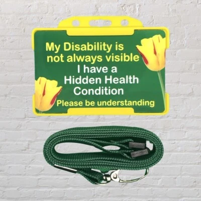 Hidden Disability Card & Lanyard • 10 Colours Available Free Shipping 🚚