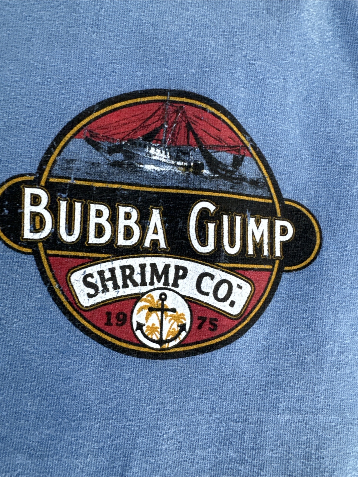 Bubba Gump Shrimp Co Madeira Beach FL Blue Short Sleeve TShirt Size