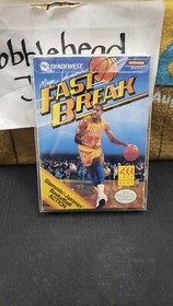 CIB MAGIC JOHNSON'S FAST BREAK NINTENDO NES VIDEO GAME COMPLETE BOX W/ PROTECTOR