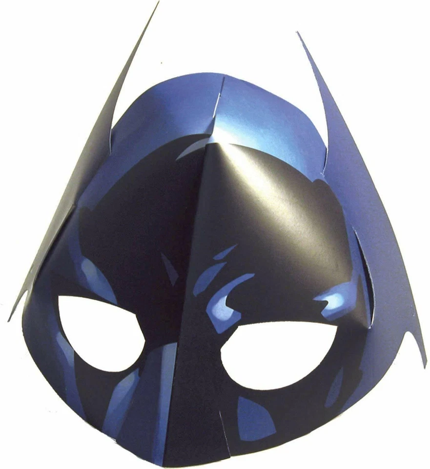 Batman The Dark Knight Masks 8 Birthday Party Hallmark Boys Game Toy Costume  - Image 2 of 3