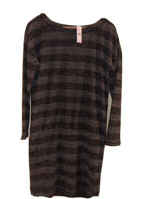 NWT Lou & Grey Striped Dress Size S casual long sleeve textured knit | eBay