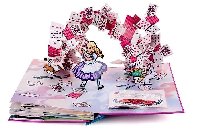 Alice In Wonderland Pop Up Book Signed 1st Edition by Robert