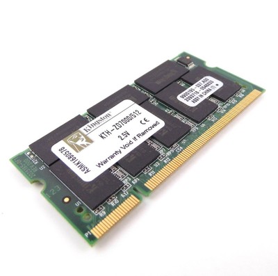 Kingston memory 512mb so dimm 200pin ddr 333mhz - cl2.5 - 2.5 v - niet-gebufferd - niet-ecc (740617074918)