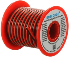 BNTECHGO 18 Gauge Flexible 2 Conductor Parallel Silicone Wire Spool Red Black Hi