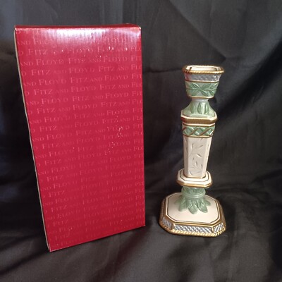 Fitz & Floyd Gregorian Collection Single Light Candlestick Original Open Box 