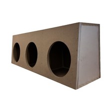 8  Sealed Wedge Triple Subwoofer Enclosure Box Car Audio System No Carpet