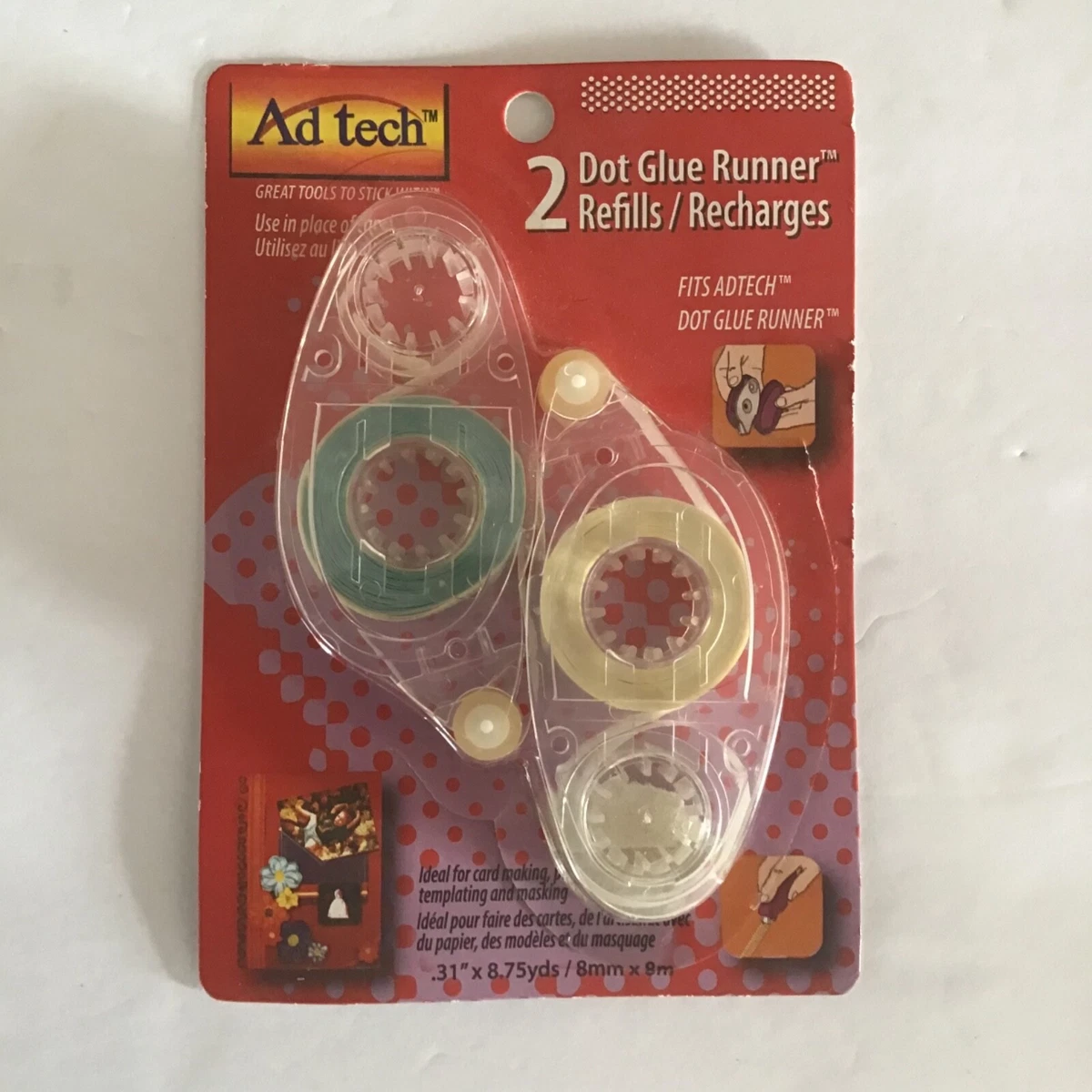 Ad Tech 2 Pack Dot Glue Runner Refills, Adtech Tape Runner Refills
